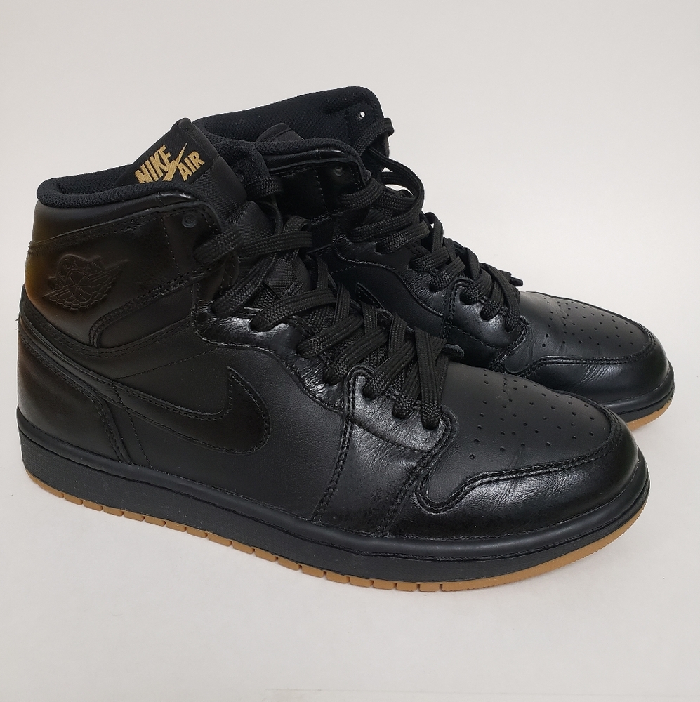 Nike Air Jordan 1 Black Gum High-Top Sneakers